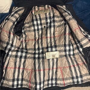 Burberry Black Jacket with Check Lining